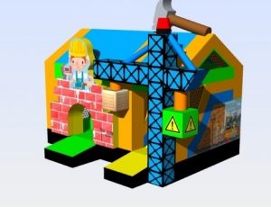 Multiplay Bauarbeiter Hüpfburg Center Rostock